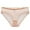 Pink, variant on Women's Lace Bikini Panties Low Rise See Through Mesh Sheer Panties Breathable Underwear