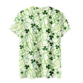 thumbnail image 5 of QHWAUAKFBN T Shirts For Women Graphic Shirt Short Sleeve Round Neck Printed Elegant Loose Soft Blouse Tshirts Top, 5 of 5