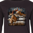 thumbnail image 4 of Inktastic Bull Riding Long Sleeve Youth T-Shirt, 4 of 5