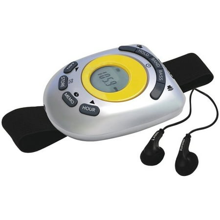 Jensen Digital AM/FM Stereo Armband Alarm Radio Tabletop Clock