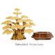 thumbnail image 3 of Árbol de la fortuna de citrino con base incrustada, adorno de mesa de equilibrio Feng Shui Reiki, 3 of 6