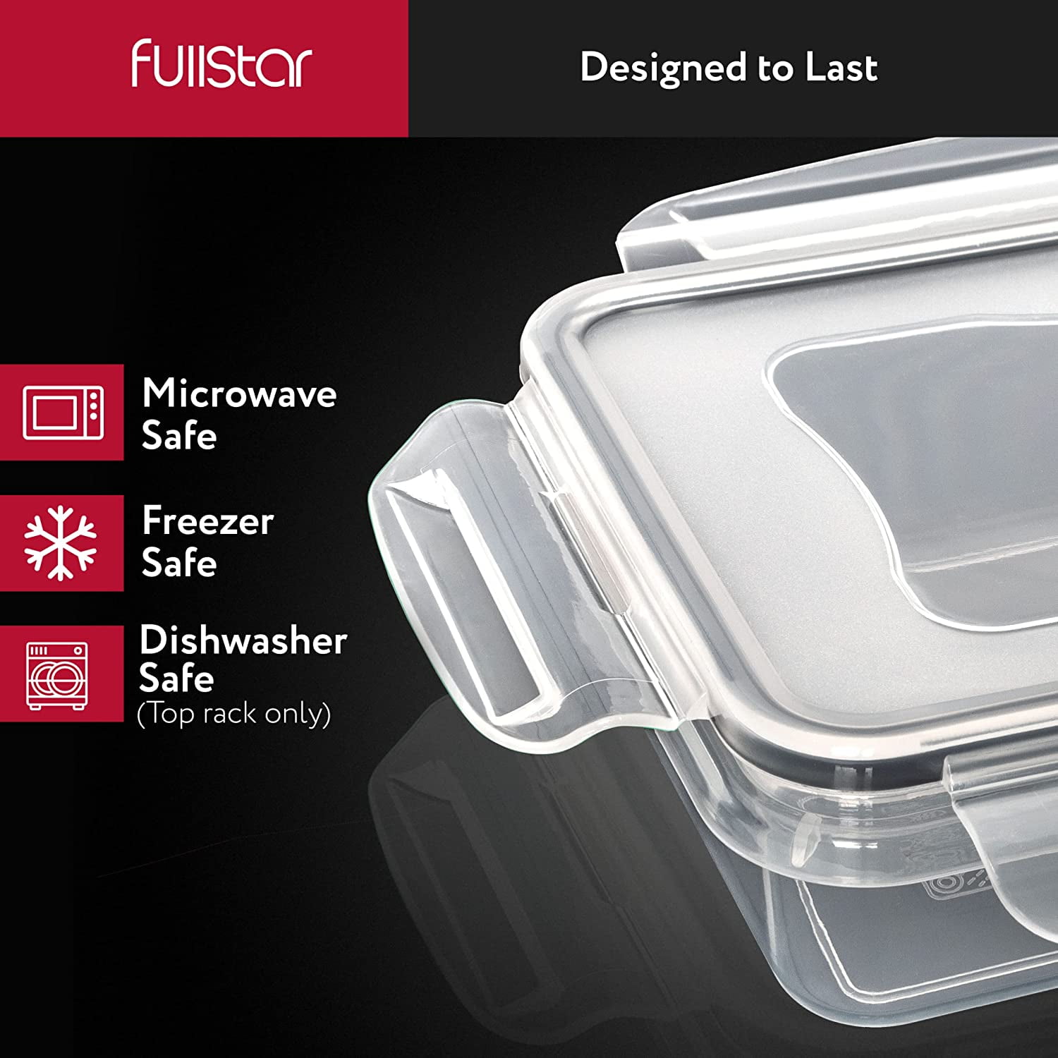Fullstar 50 pcs Meal Prep Container with Lids Set, Leakproof, BPA-Free, Food Storage Containers, Reusable Lunch Storage Set for Kitchen Organization