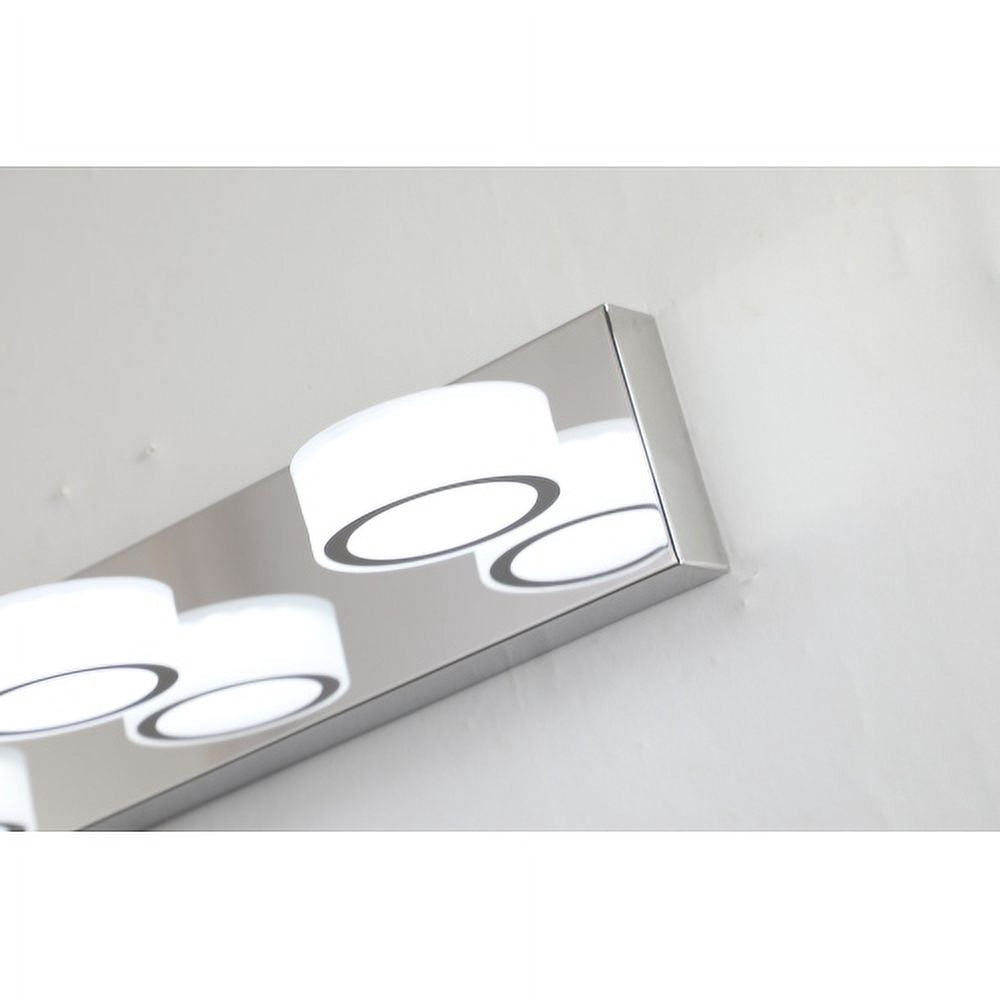 ACE-LIGHTS,Modern 4-Light Rotatable & Dimmable LED Vanity Light Fixture with Acrylic Shades,Energy-Efficient Bathroom Wall Sconce for Bathroom,Dressing Room,Mirror Cabinet,Living Room(Chrome）