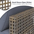 thumbnail image 4 of YODOLLA 7-Piece Patio Furniture Set with Coffee Table, Rattan Wicker Outdoor Sectional Sofa Couch Conversation Set in Dark Brown Rattan&Dark Grey Cushions, 4 of 7