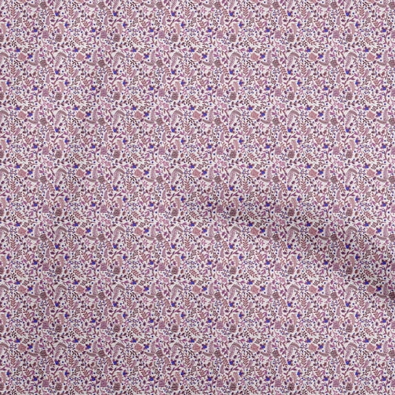 oneOone Polyester Spandex Pink Fabric Christmas Diy Clothing Quilting Fabric Print Fabric By Yard 56 Inch Wide