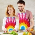 thumbnail image 3 of Colorful Tie Dye Mandala Pattern Apron-Garden Aprons for Women with Pockets-Cotton Linen Waterproof Kitchen Cooking Gardening Aprons Adjustable for Kitchen,Cooking,BBQ and Salon 33x27 Inch, 3 of 7