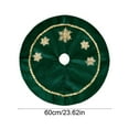 thumbnail image 2 of RKSTN Christmas Golden Snowflake Sequined Velvet Tree Skirt, Red Tree Skirt Holiday Decorations Green, 2 of 5