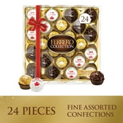 Ferrero Collection, Premium Assortment of Hazelnut, Dark Chocolate and Coconut, 24 Count Holiday Gift Box, 9.1 oz