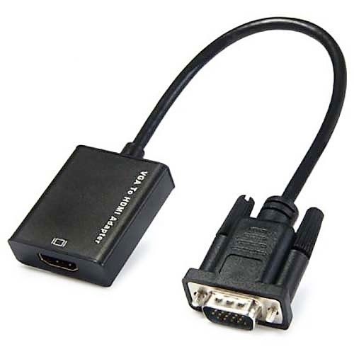 VGA To HDMI Output USB Audio Video Converter Adapter Cable HDTV UP CA