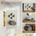 thumbnail image 4 of CASAINC Wall Mounted 1-Spray Thermostatic Dual Shower Heads 4-function Shower Faucet 1.8 GPM with Body Spray Bathroom Shower System in Brushed Nickel, 4 of 11