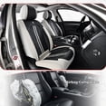 thumbnail image 6 of Car Seat Covers，Front and Rear, Fits Hyundai Venue 2021, Gray and Black 5 Pieces, 6 of 10