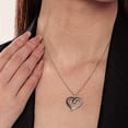 thumbnail image 2 of Cali Trove Diamond Heart Pendant Necklace 1/4 Ct Black & White Natural Diamonds in Sterling Silver, 2 of 7