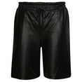thumbnail image 6 of IROINNID Men's Loose Punk Retro Slim Fit Casual PU Shorts, 6 of 9