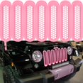 thumbnail image 1 of Camoo Inserts de Parrilla Frontal Rosa para Jeep Wrangler 2007-2017, Juego de 7 Piezas, 1 of 9