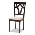 thumbnail image 2 of Bowery Hill Sand Fabric and Dark Brown Finished Wood 5-Piece Dining Set, 2 of 9