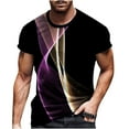 thumbnail image 2 of cllios Mens T-Shirts 3D Optical Illusion Graphic Tee Casual Crew Neck Pullover Shirt Long Sleeve Workout Tee Shirt Trendy Designer Printed Shirts, 2 of 5