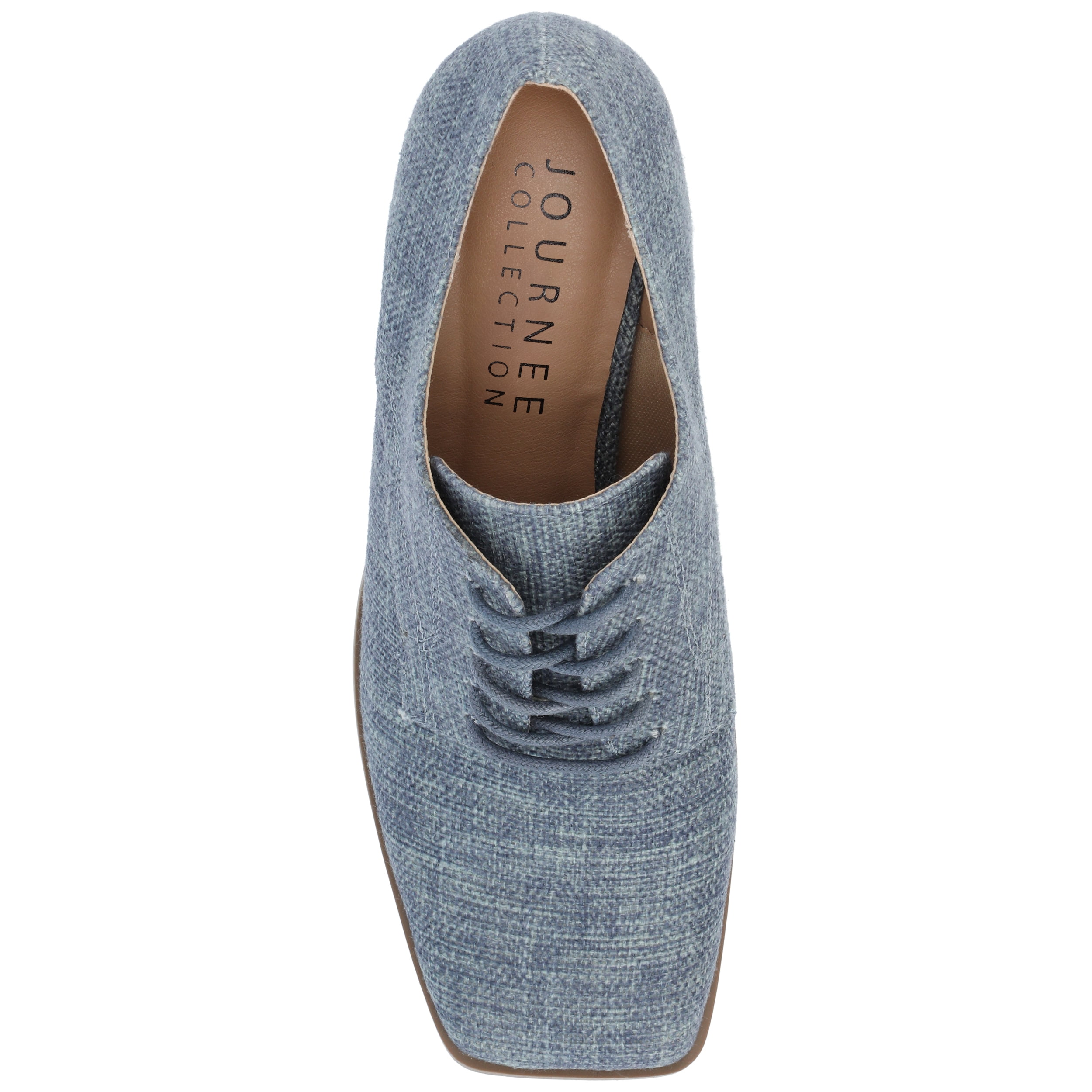 Journee Womens Sylvan Lace Up Square Toe Pumps