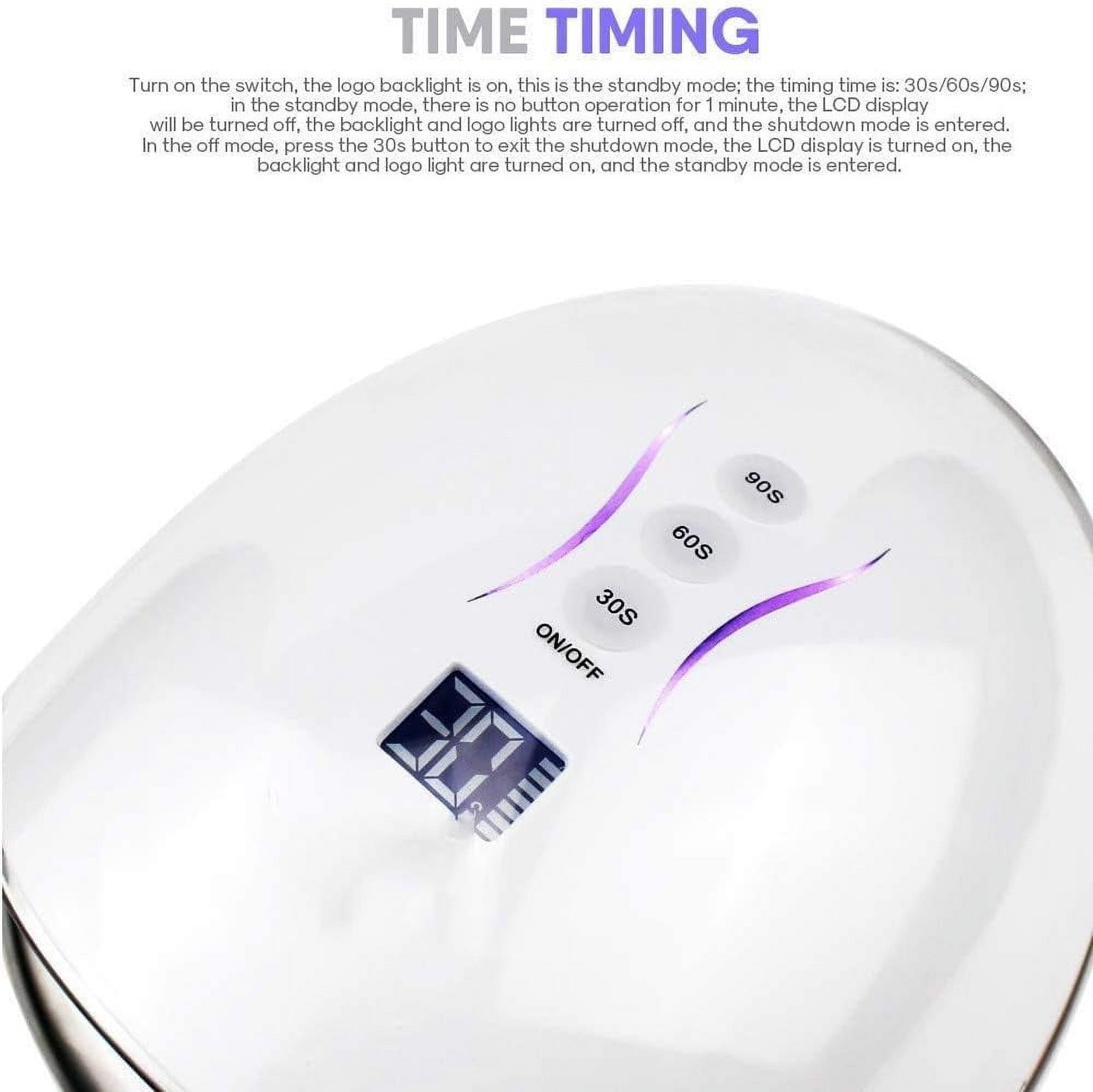 48W UV LED Nail Lamp, Led Nail Light for Gel Nails with 36 Pcs Light Bead, Gel Nail Lamp Quick Curing Nail Gel Polish, Nail Dryer Suitable Salon and Home Use (Color : Pink)