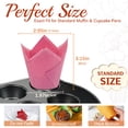 thumbnail image 4 of ReLuien 200PCS Tulip Cupcake Liners, Baking Paper Cups, Muffin Liners for Baking, Unbleached Parchment Paper Wrappers, Sturdy, Greaseproof, 4 of 8