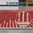thumbnail image 4 of Area Rug 8x10 Washable Area Rugs for Living Room Bedroom Dining Room Neutral Area Rug Geometric Striped Carpet Stain Resistant Farmhouse Floor Cover Red, 4 of 8