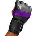 thumbnail image 2 of Hayabusa T3 4oz Mixed Martial Arts Gloves, Black/Purple Medium, 2 of 8