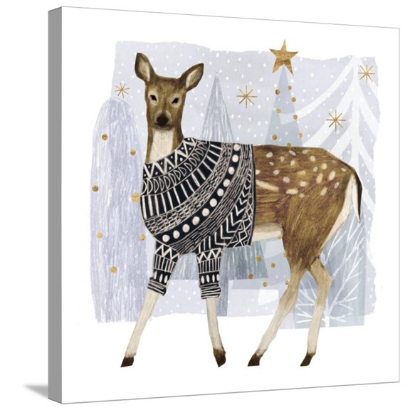 Art.com Cozy Woodland Animal III Stretched Canvas Print Wall Art by Victoria Borges, 24" x 24"