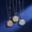 Golden, variant on 2 in 1 Four Leaf Clover Pendant Necklace Convertible Heart Shaped Cubic Zirconia Charm Jewelry for Women Valentine's Day Gift