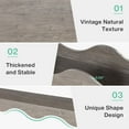 thumbnail image 7 of Tribesigns Farmhouse Console Table, 63-Inch Scalloped Console Table, Industrial Wooden Wavy Console Table with Storage for Entrance, Living Room (Gray), 7 of 7