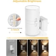 thumbnail image 3 of Night Light Plug in, Night Lights Plug into Wall, Light Sensor, 0-100LM, Soft White 3000K, Dimmable Night Light, Modern Nightlight for Hallway Bedroom Stairway, 2 Pack, 3 of 4