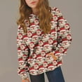 thumbnail image 3 of Sudadera con capucha para niñas y niños, sudadera de manga larga con cuello redondo y estampado de moda, jersey con bolsillo, sudadera de poliéster para niñas, 3 of 8