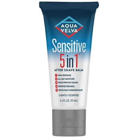 Aqua Velva Sensitive 5 in 1 After Shave Balm, that is Lightly Scented and Provides All-Day Moisture, 3.3 Ounce