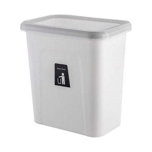 Naiovety Cubo de basura colgante para reciclaje de basura, almacenamiento de cocina, armario para puerta de baño, herramienta de limpieza de Almacenamiento y organización del hogar Blanco