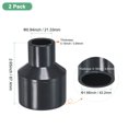 thumbnail image 3 of Uxcell 2-Pack Adaptador de Reducción de Tubo, Conector de Acoplamiento Reductor Recto de 1-1/4"*1/2", Gris, 3 of 6