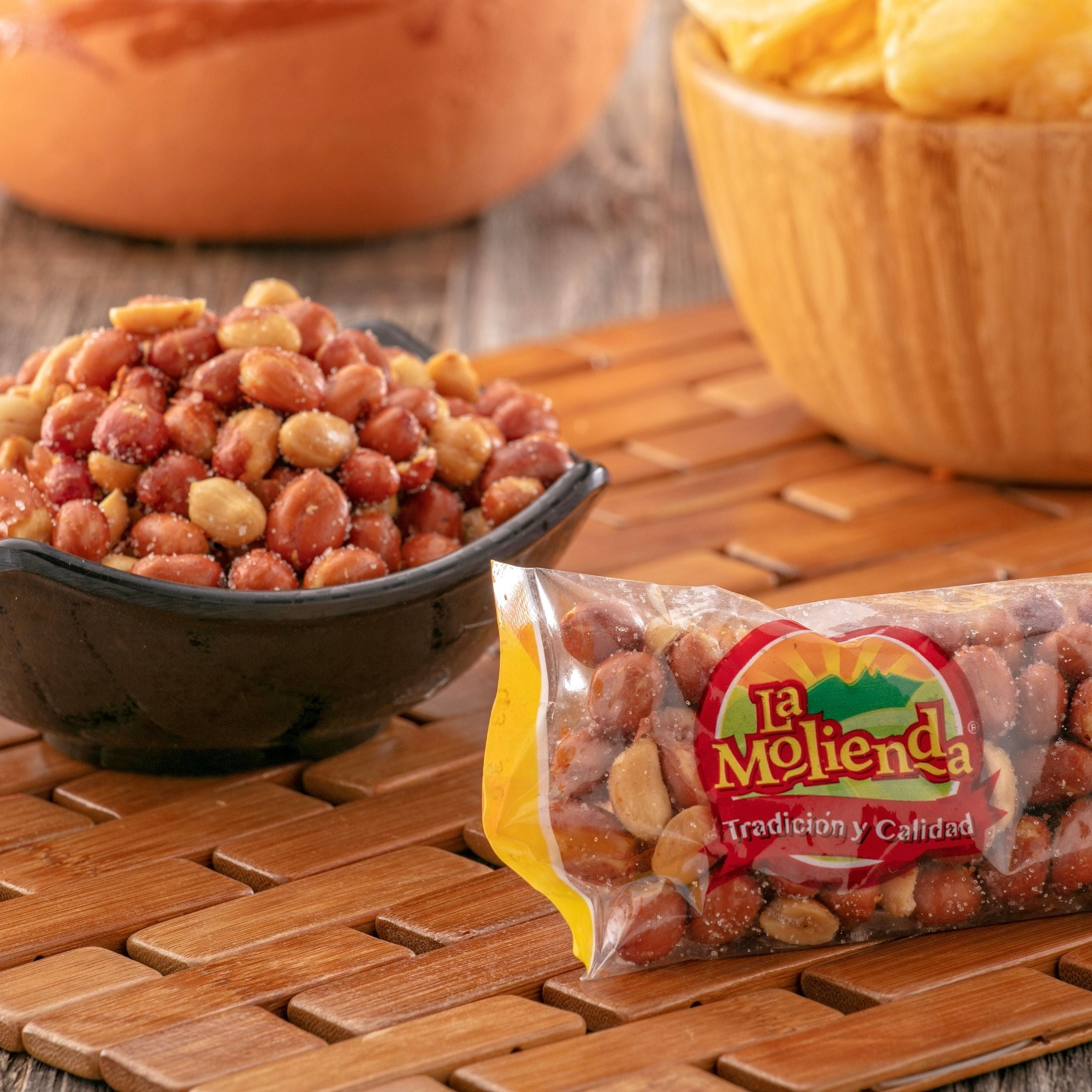 (4 pack) La Molienda Salted Paketon Peanuts, Mexican Traditional Nut Treat, 6.3 oz