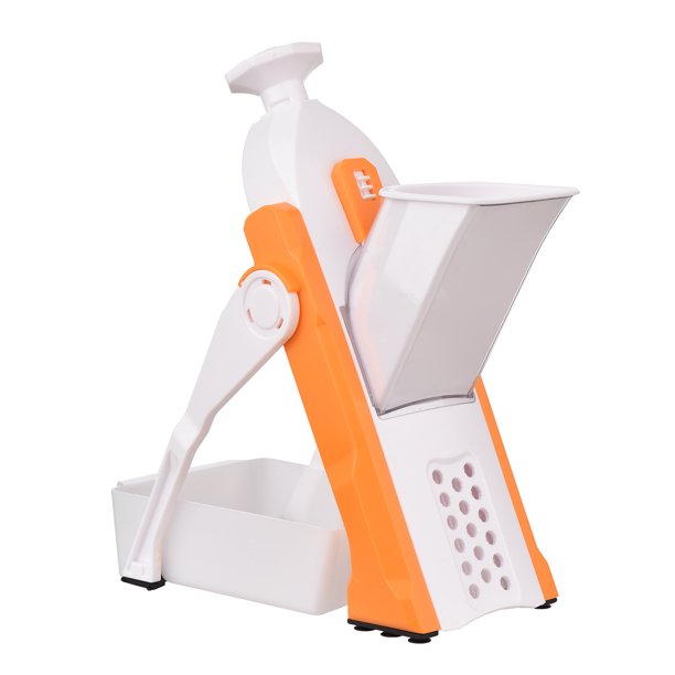 Cortador de vegetales seguro para cocina Cortador de mandolina de vegetales ajustable Tomshoo Amarillo