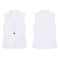 thumbnail image 3 of Betivan Summer Women's Sleeveless Vest Tops Lightweight Breathable Lined Trendy Casual Work Office Blazer Pockets, 3 of 8