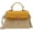 Yellow, variant on PIKADINGNIS Retro Straw Woven Handbag Handmade Casual Beach Tote Bag Flap with PU leather