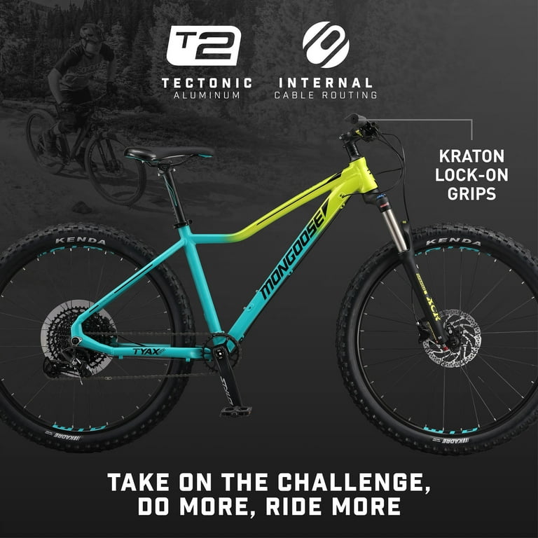 Mongoose Tyax 27.5 Expert Medium Adult Unisex Mountain Bike Yellow