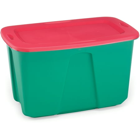 Homz 32 Gallon Holiday Tote, Green/Red, Set 2 - Walmart.com