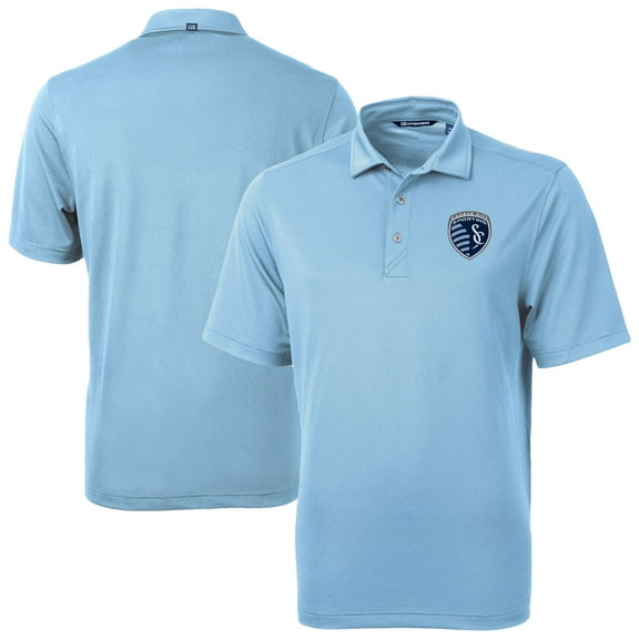 Men's-Cutter & Buck  Powder Blue Sporting Kansas City Virtue Eco Pique Recycled Polo