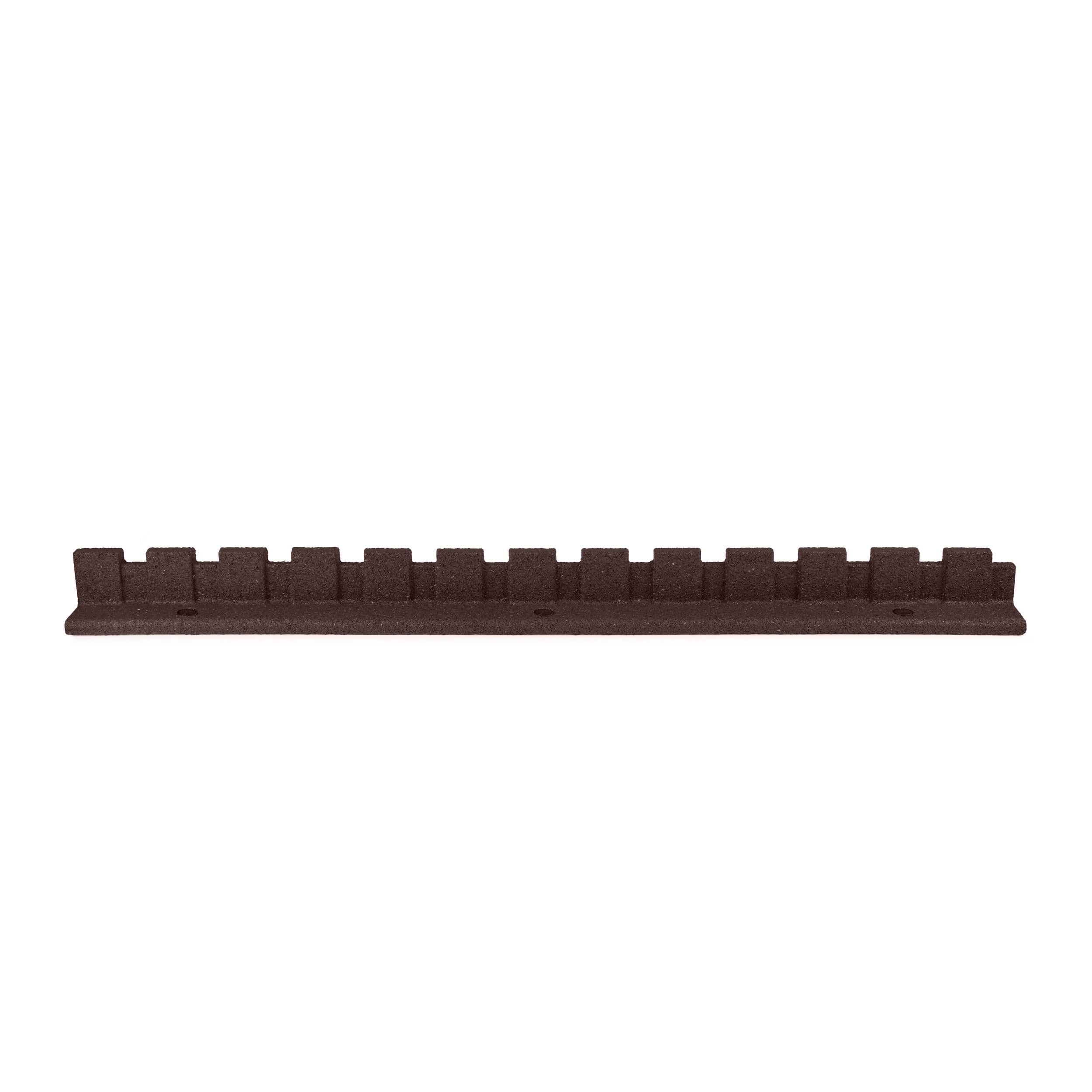 GroundSmart Castle Landscape Edging, 4' Brown Rubber Garden Edging Border, 6 pack