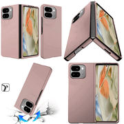 For Google Pixel 10 Pro Fold Flip Snap On Premium Matte Finish Case Cover - Rose Gold