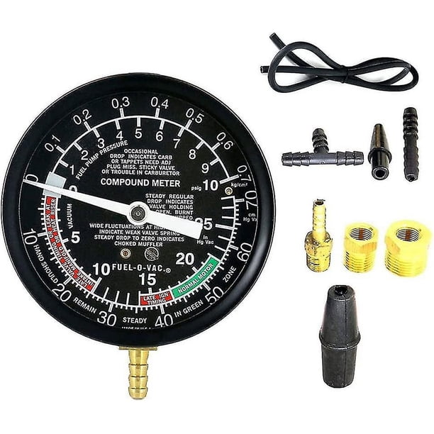 Vergaserventil Autool Kit de herramientas de prueba de diagnóstico de medidor de vacío de presión de bomba automática (hy)
