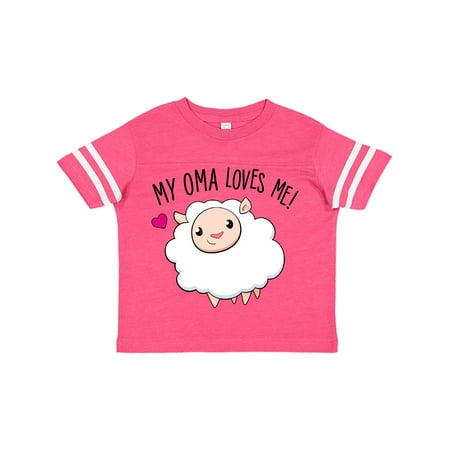 

Inktastic My Oma Loves Me- cute sheep Gift Toddler Boy or Toddler Girl T-Shirt