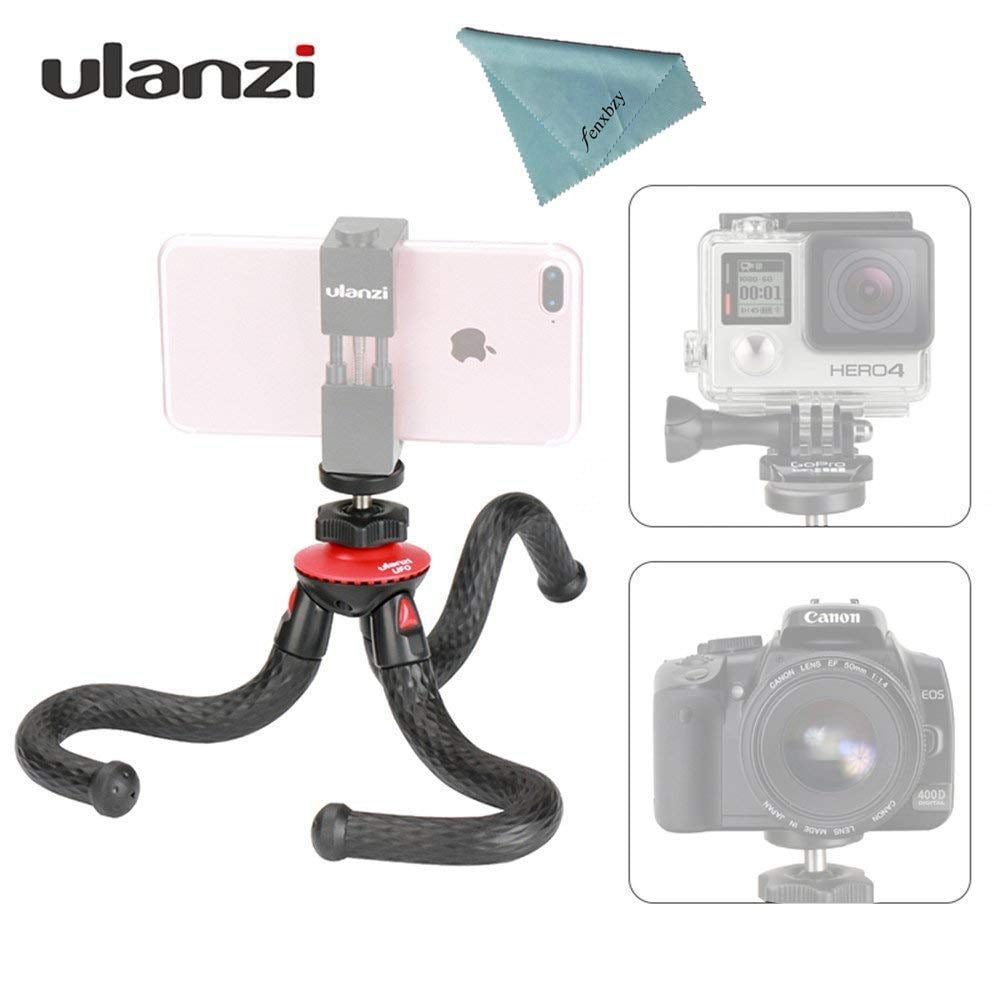 Black Portable Camera Handle 1/4in Mini Tripod Stand,313cm Adjustable Desktop Mount Holder for Mobile Phone/Sports Camera