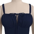 thumbnail image 5 of vigerkar Women Floral Corset Dress Summer Dress 2026 Boho Flowy Slit Lace Up Midi Dresses Going Out A Line Casual Sundress (Blue, XL), 5 of 6