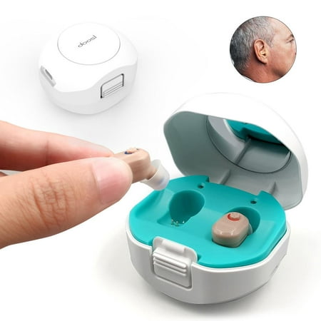  Hearing Aids for Senior with Noise Cancelling,Rechargeable Mini Hearing Amplifier,Portable Hearing Amplifier TV