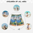 thumbnail image 6 of FORMRS Boys Swim Trunks Quick Dry Mesh Liner Boardshorts Sizes XS-XL, Blue Window, 6 of 7