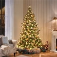 thumbnail image 3 of Yaheetech 7.5ft Pre-lit Artificial Christmas Tree with Stand, Green, 3 of 7