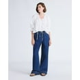 thumbnail image 2 of Free Assembly Women's Loose Fitting Wide Leg Jeans with Adjustable Tie Waist, 32" Inseam, Sizes 0-26, 2 of 6